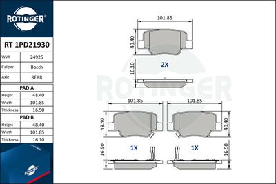 Brake pad set, disc brake
