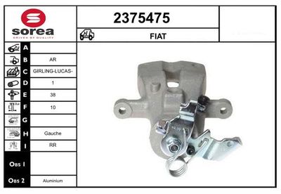 EAI 2375475 Тормозной суппорт  для FIAT 500L (Фиат 500л)