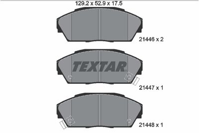 Комплект тормозных колодок, дисковый тормоз TEXTAR 2144601 для ROVER 800