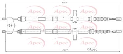 Cable Pull, parking brake APEC CAB1027