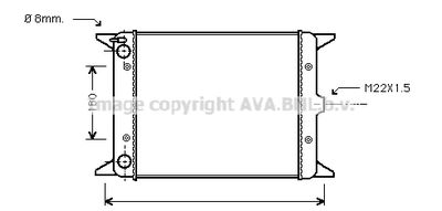 Радиатор, охлаждение двигателя AVA QUALITY COOLING VN2013 для VW DERBY
