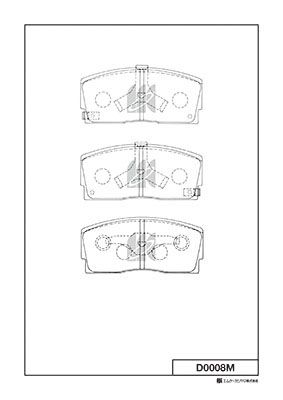 Комплект тормозных колодок, дисковый тормоз MK Kashiyama D0008M для GEELY MEIRI