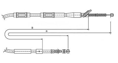 Håndbremsekabel METZGER 17.1446