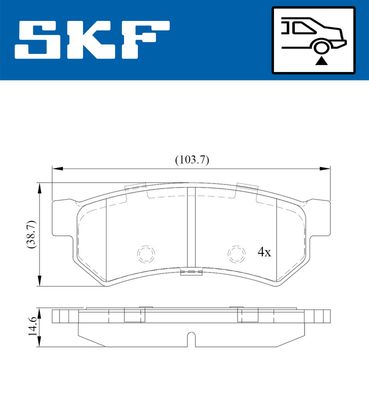 Brake Pad Set, disc brake VKBP 90588