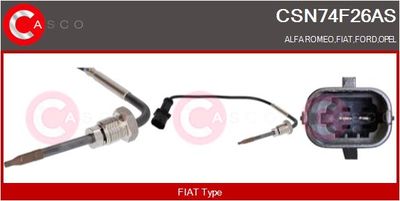 SENZOR TEMPERATURA GAZE EVACUARE