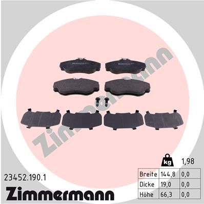 Brake Pad Set, disc brake 23452.190.1