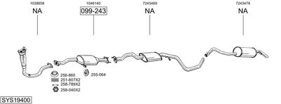 SISTEM DE ESAPAMENT BOSAL SYS19400