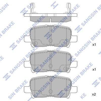 Комплект тормозных колодок, дисковый тормоз Hi-Q SP1371 для ACURA MDX