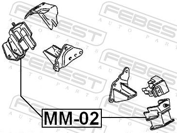 MM-02 FEBEST Опора двигателя FEBEST 
