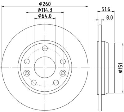 Тормозной диск HELLA 8DD 355 134-781 для RENAULT CAPTUR