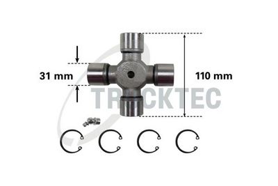 Joint, arbre de transmission TRUCKTEC AUTOMOTIVE