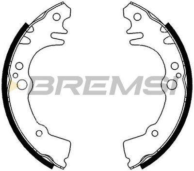 Комплект тормозных колодок BREMSI GF0683 для DAIHATSU MOVE