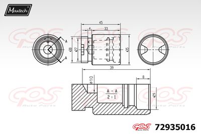 MAXTECH 72935016 Комплект направляющей суппорта MAXTECH для MITSUBISHI COLT