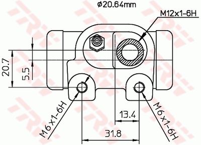 CILINDRU RECEPTOR FRANA TRW BWF130 1