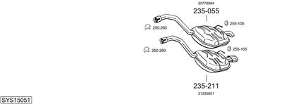 ABGASANLAGE BOSAL SYS15051