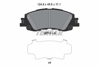 Remblokken set Voor , past: TOYOTA YARIS 1.5/1.5H 02.20-