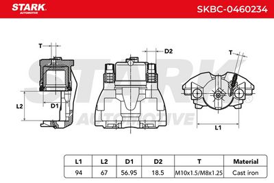 спирачен апарат STARK SKBC-0460234