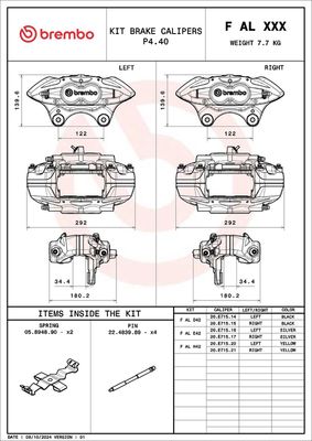 спирачен апарат BREMBO F AL H42