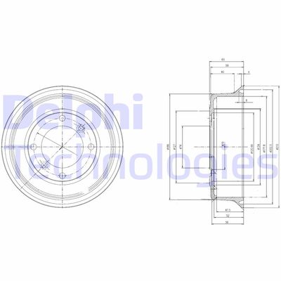 Тормозной барабан DELPHI BF2 для AUSTIN MINI