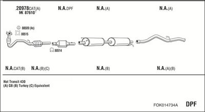 ABGASANLAGE WALKER FOK014734A