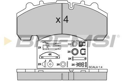 Brake pad set, disc brake