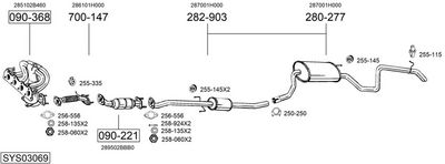 Изпускателна система BOSAL SYS03069
