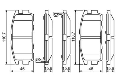 Brake Pad Set, disc brake 0 986 494 251