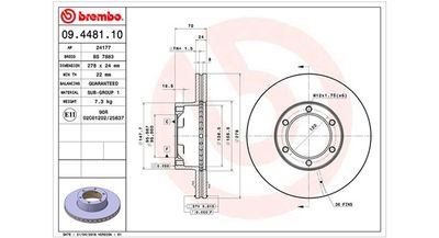 Tarcza hamulcowa MAGNETI MARELLI 360406042500