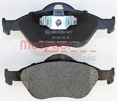 BREMSBELAGSATZ SCHEIBENBREMSE METZGER AUTOTEILE 1170045 2
