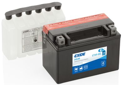 Стартерная аккумуляторная батарея EXIDE ETX9-BS для SUZUKI GSR