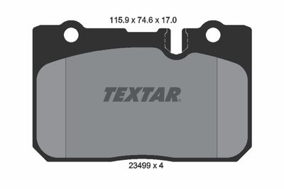 Комплект тормозных колодок, дисковый тормоз TEXTAR 2349901 для TOYOTA CENTURY