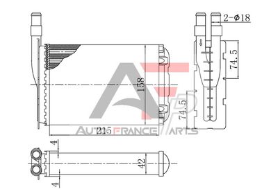 AUTO FRANCE PARTS Heat Exchanger, interior heating