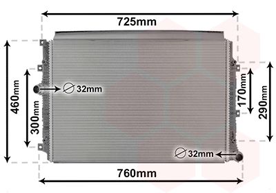 Радиатор, охлаждение двигателя VAN WEZEL 58012704 для VW TIGUAN