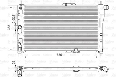 VALEO 734766 Радиатор охлаждения двигателя  для DAEWOO NEXIA (Деу Неxиа)