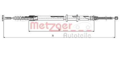 METZGER 631.11 Трос ручного тормоза  для FIAT PALIO (Фиат Палио)