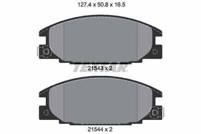 Комплект тормозных колодок, дисковый тормоз TEXTAR 2154302 для ISUZU TFR/TFS