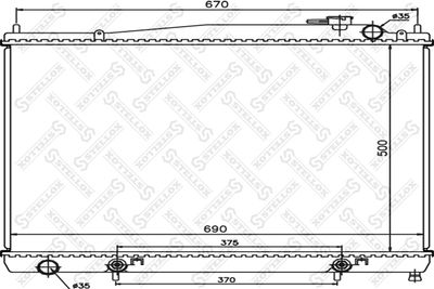 Радиатор, охлаждение двигателя STELLOX 10-25148-SX для NISSAN PATHFINDER