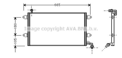 Конденсатор, кондиционер AVA QUALITY COOLING VN5137 для VW VENTO