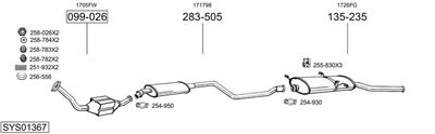 Układ wydechowy BOSAL SYS01367