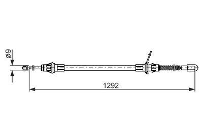 BOSCH Brake Cable BC2924 1987482924