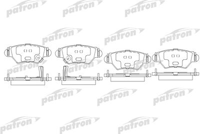 Комплект тормозных колодок, дисковый тормоз PATRON PBP1294 для OPEL ZAFIRA