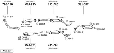 SISTEM DE ESAPAMENT BOSAL SYS06320