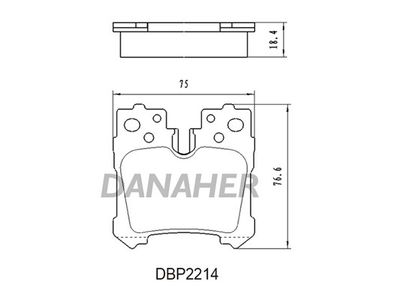 DANAHER DBP2214 Тормозные колодки и сигнализаторы  для LEXUS LS (_F4_) 460 (USF40, USF41)