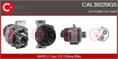 Генератор CASCO CAL30220GS для FIAT IDEA