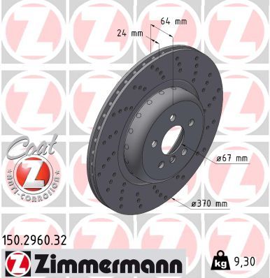 Tarcza hamulcowa ZIMMERMANN 150.2960.32