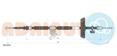 Тросик, cтояночный тормоз ADRIAUTO 06.0220 для CHEVROLET ORLANDO