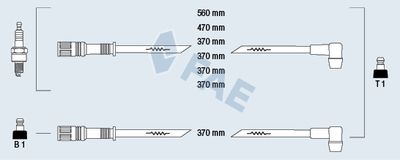 Комплект проводов зажигания FAE 86010 для JEEP CHEROKEE