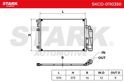 кондензатор, климатизация STARK SKCD-0110350