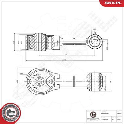 Zavěšení motoru SKV 75SKV076