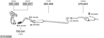 Изпускателна система BOSAL SYS16596